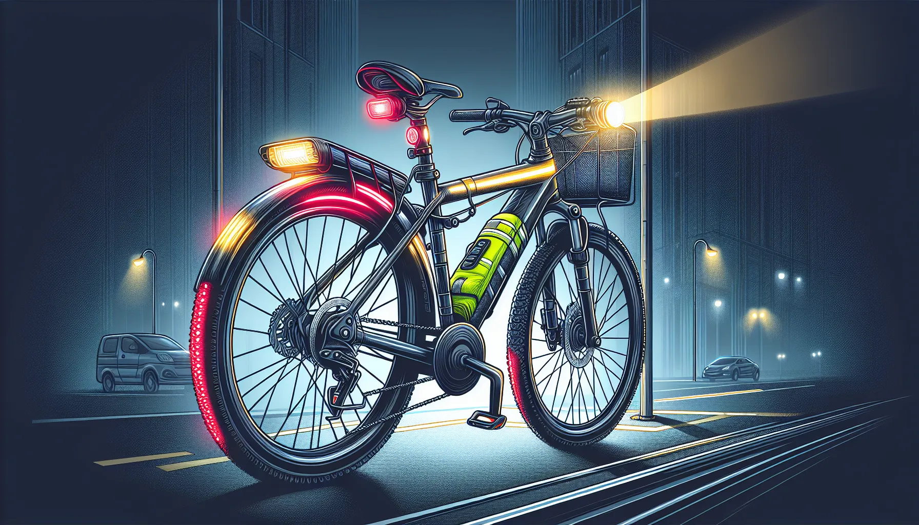 Preparando a sua bicicleta para pedalar à noite.